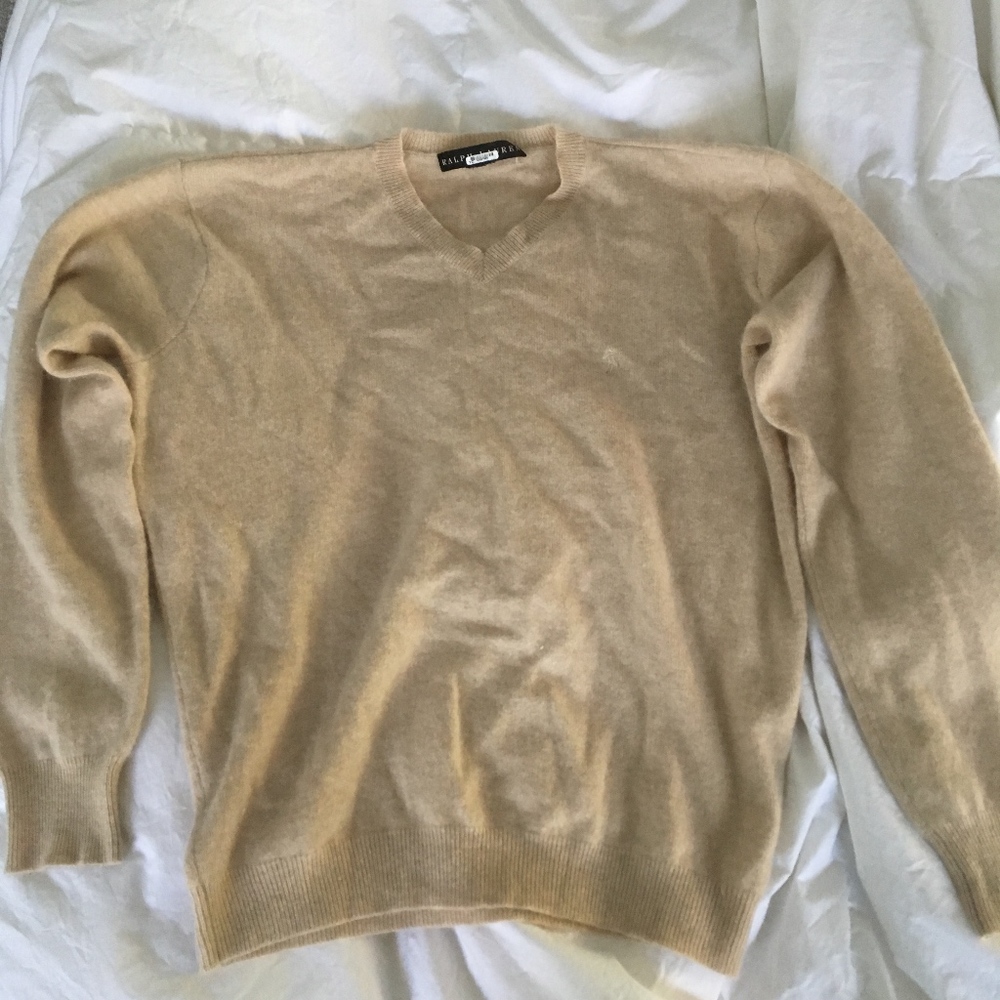 Cute Cashmere Ralph Lauren Camel Tan Sweater S/M